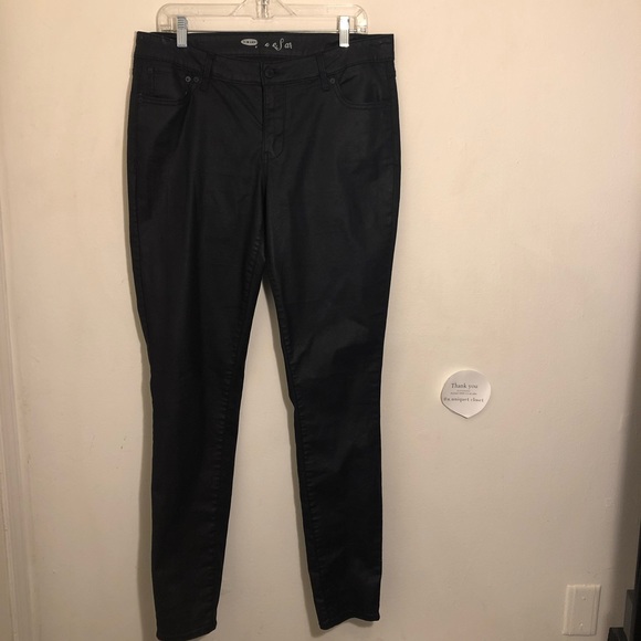 Old navy the rockstar wax coated skinny Jean size 14 - Picture 3 of 9